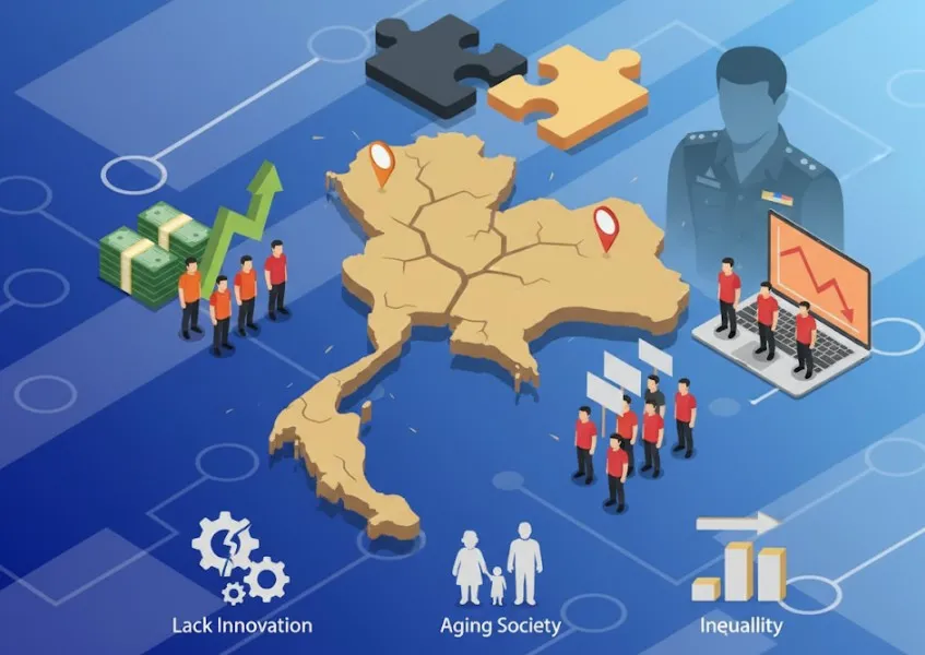 ทักษิณ ชินวัตร กับ 2 ปีที่เสียไปในดีลกลับบ้าน เศรษฐกิจอยู่ตรงจุดไหน?