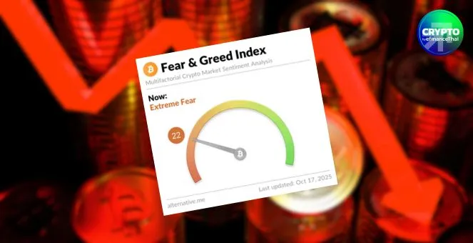 สรุปภาวะตลาด Crypto : กลัวขั้นสุด! อารมณ์นลท. ดิ่งต่ำสุดในรอบ 6 เดือน หลัง Bitcoin ร่วงแตะ $107k