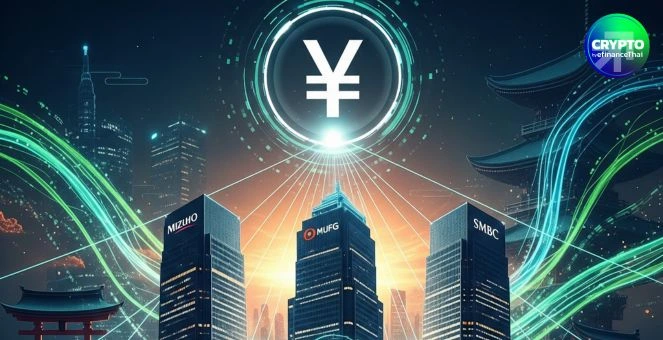 รูป ญี่ปุ่นไฟเขียว! หนุน 3 แบงก์ยักษ์ใหญ่ Mizuho–MUFG–SMBC ร่วมทดลองออก Stablecoin เยน เริ่มพฤศจิกายนนี้
