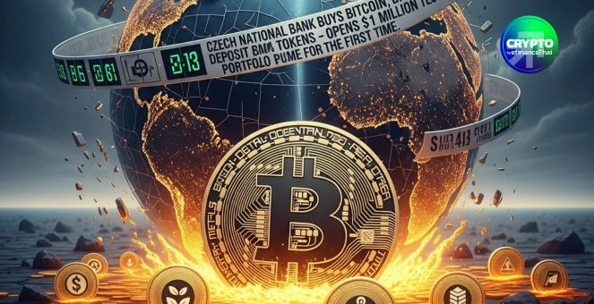 รูป โลกต้องจำ! แบงก์ชาติเช็กซื้อบิตคอยน์–Stablecoin–โทเคนเงินฝาก เปิดพอร์ตทดสอบ 1 ล้านดอลลาร์ครั้งแรก