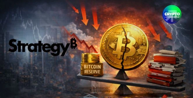 รูป ซีอีโอ Strategy ลั่นชัด! บิตคอยน์ต้องร่วงถึง 8,000 ดอลลาร์ แถมยืนยาว 5 ปี ถึงกระทบการชำระหนี้