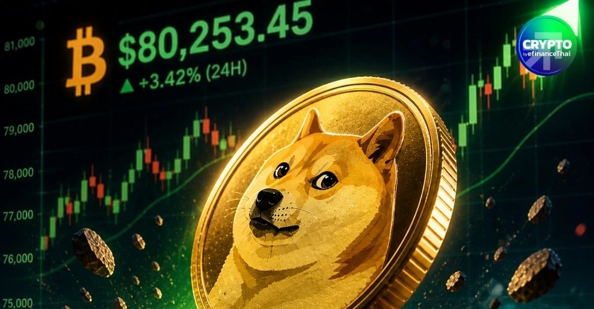 รูป น้องหมาใจฟู! DOGE วิ่งฉิวทะลุแนวต้าน รับอานิสงส์บิตคอยน์พุ่งแตะ 8 หมื่นเหรียญ