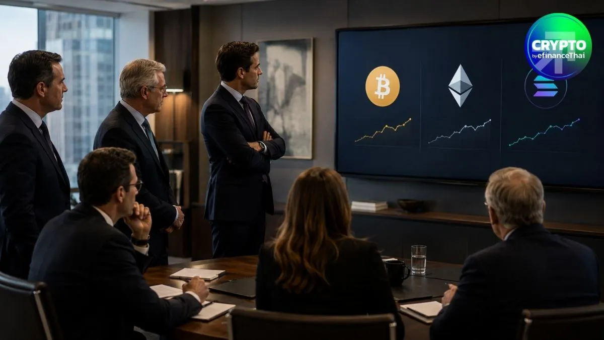 รูป สถาบันเริ่มปรับพอร์ต Crypto ETF จริงจัง! บางรายเพิ่ม Bitcoin ETF บางรายขยับสู่ Solana ETF