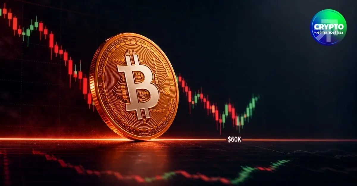 Bitcoin ยื้อ $60K ระทึก! ตลาดคริปโทฯ ยังไม่พ้นโหมดกลัว หลัง ETF ไหลออก-เฟดกดดัน-เงินหนีไปธีม AI