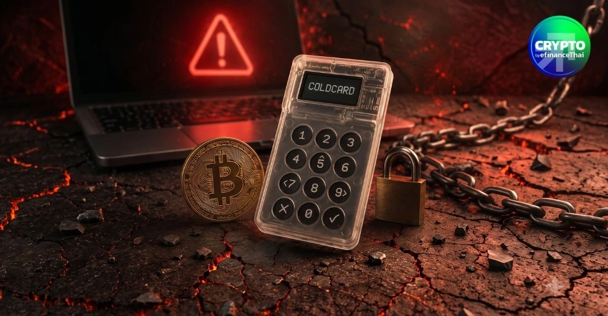 งานเข้า! ช่องโหว่ฮาร์ดแวร์วอลเล็ต ‘Coldcard’ เปิดทางโจรกวาดกว่า 1,000 BTC สะเทือนวงการ Self-custody  
