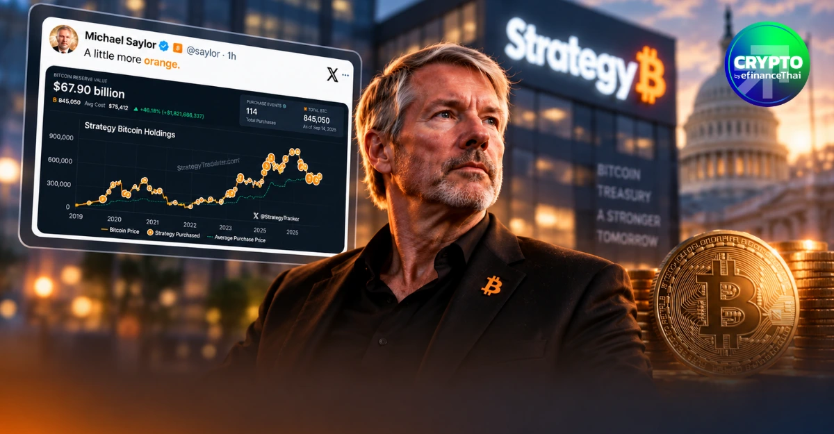 ลุ้นซื้อรอบใหม่! Saylor ส่งสัญญาณ Strategy อาจกลับมาซื้อ BTC หลังพักเกือบ 3 สัปดาห์