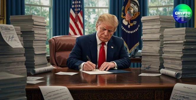 บุกกองทุนเกษียณ! ทรัมป์เซ็นคำสั่งเปิดทางบิตคอยน์-คริปโทฯ เข้ากองทุน 401(k)